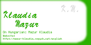 klaudia mazur business card